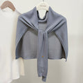 Elegant Solid Color Knit Shawl Wrap 6W6NSC55