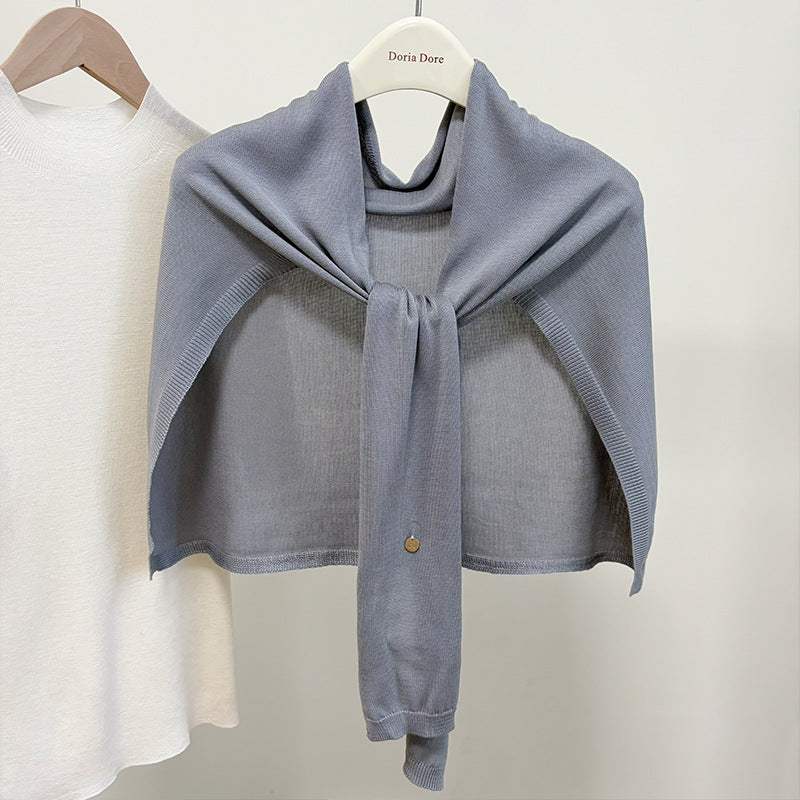 Elegant Solid Color Knit Shawl Wrap 6W6NSC55
