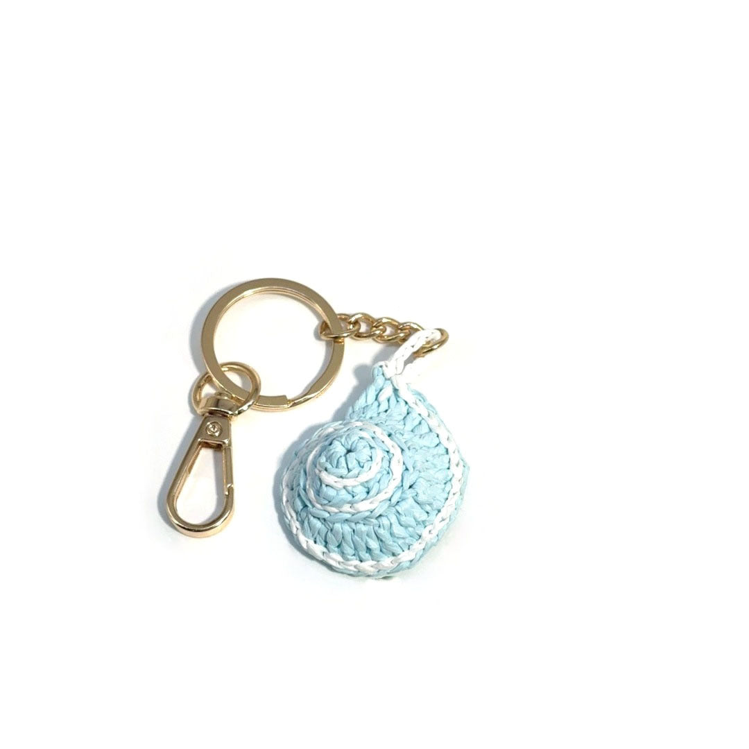 Handmade Raffia Beach Shell Keychain Bag Charm 8ZA6BBC26