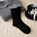 Color Block Double Ribbed Thickened Crew Socks 6W8FSO660