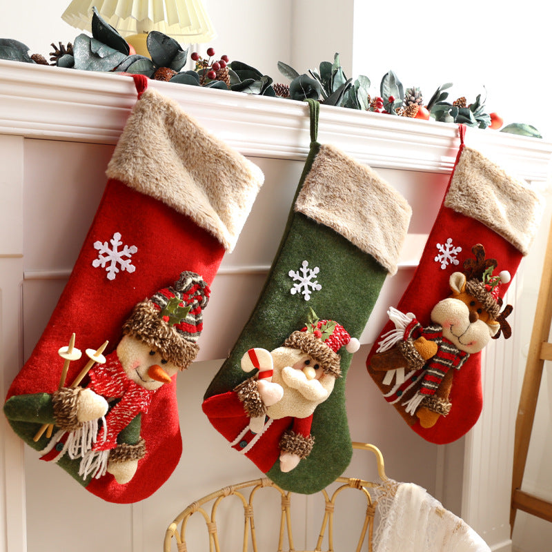 Cartoon Christmas Stocking Decoration Hanging DPDH1509