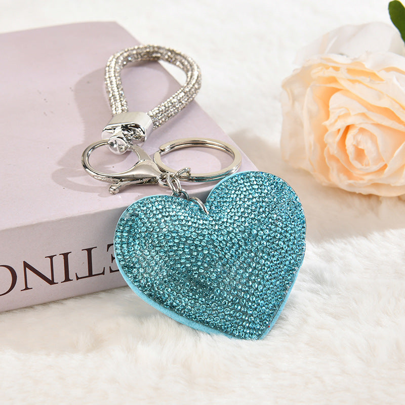 Rhinestone Heart Bag Charm - DippedShop Wholesale - #9091