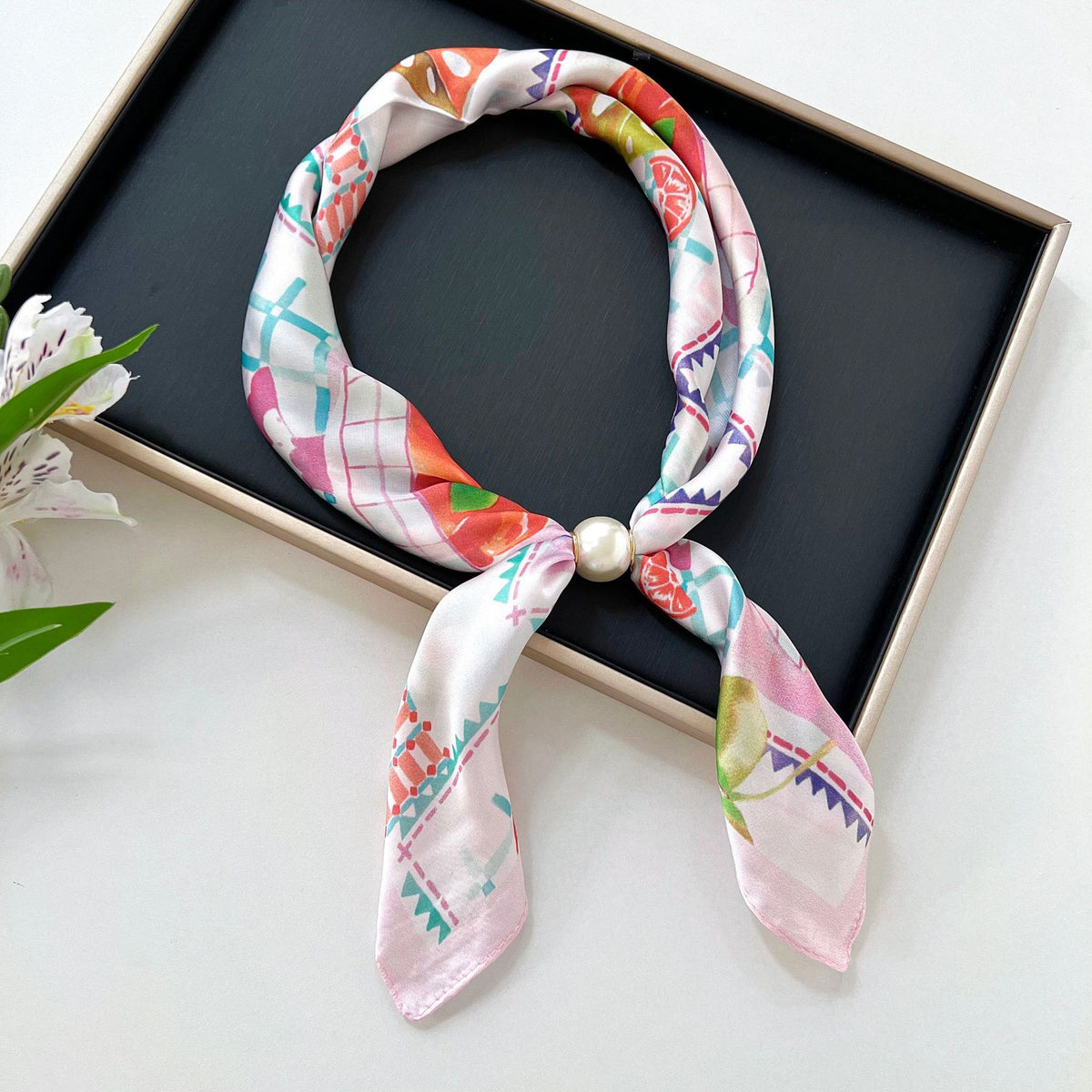 Polka Dot Silk Scarf - DippedShop Wholesale - #3667