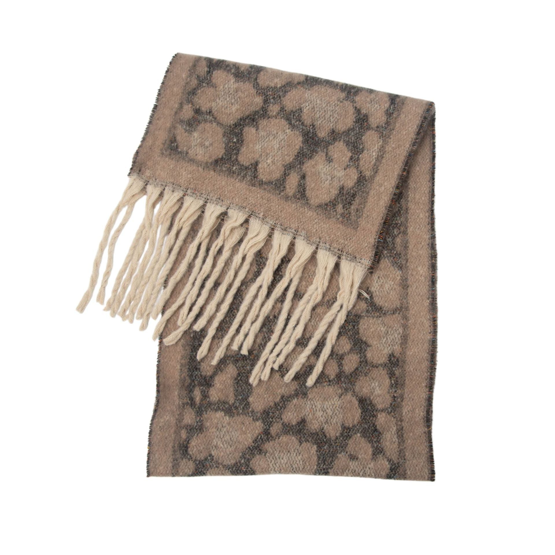 Fringed Leopard Scarf - DippedShop Wholesale - #7427