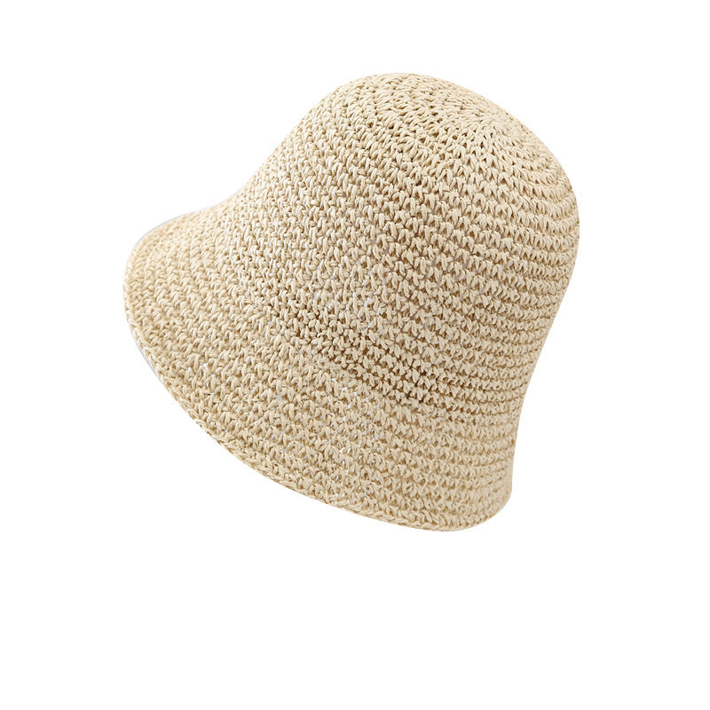 Minimalist Foldable Straw Hat - DippedShop Wholesale - #4979