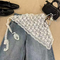 Elegant Lace Solid Color Triangle Hip Scarf MK2BW6W1SL01