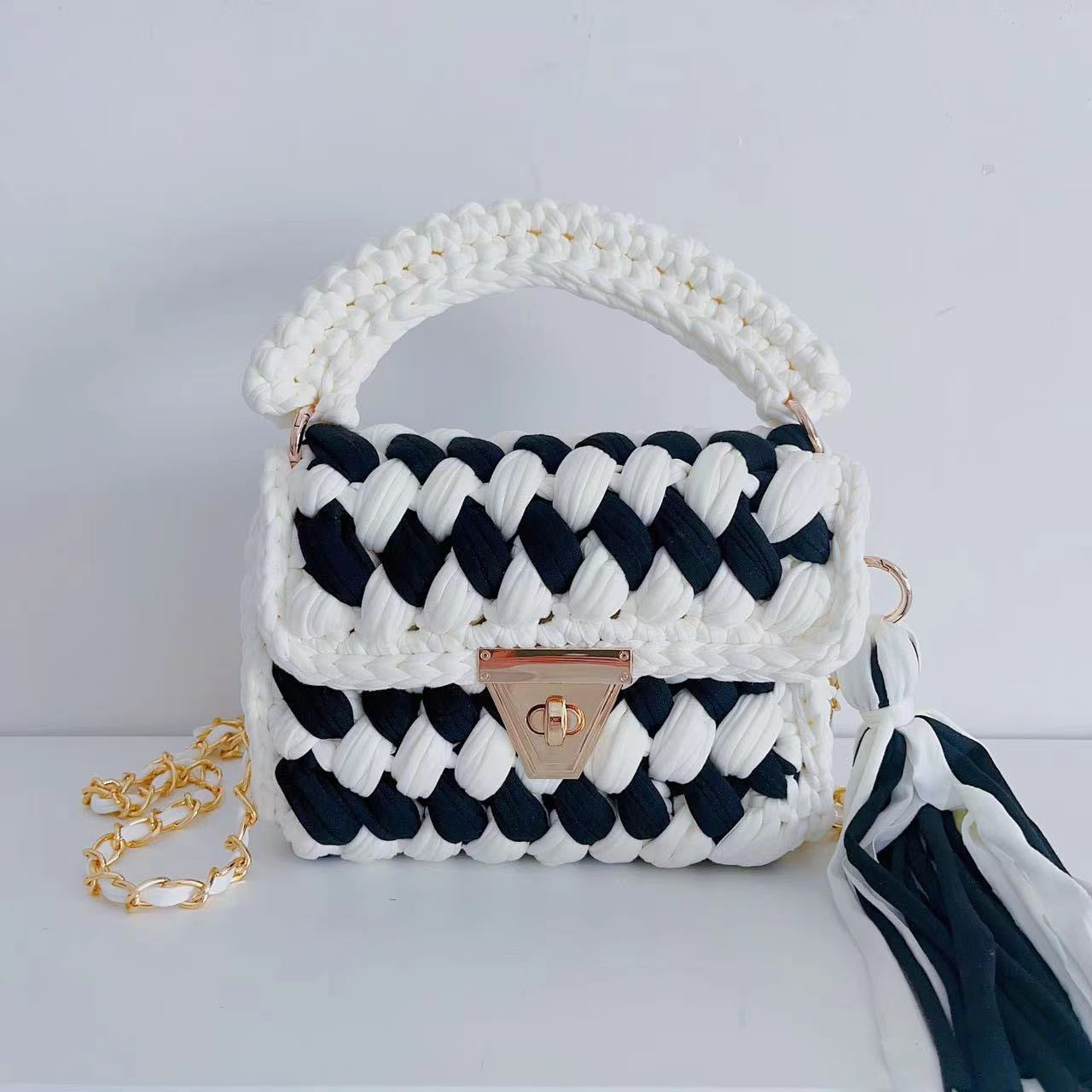 Chunky Crochet Crossbody Bag - DippedShop Wholesale - #6691