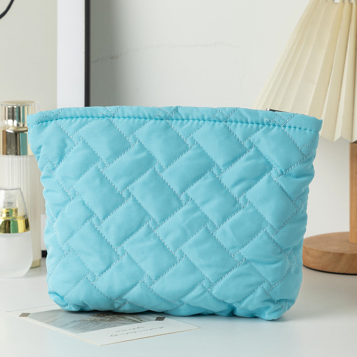 Quilted Shell Cosmetic Bag - DippedShop Wholesale - #6259
