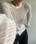 See Through Knit Top - DippedShop Wholesale - #8915