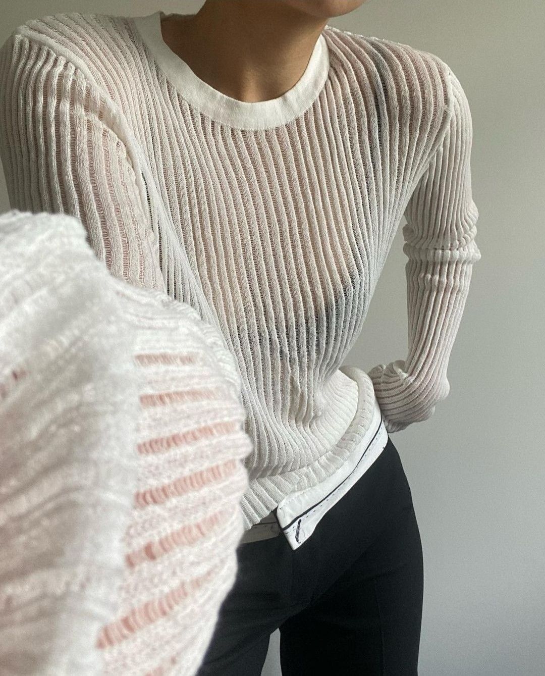 See Through Knit Top - DippedShop Wholesale - #8915