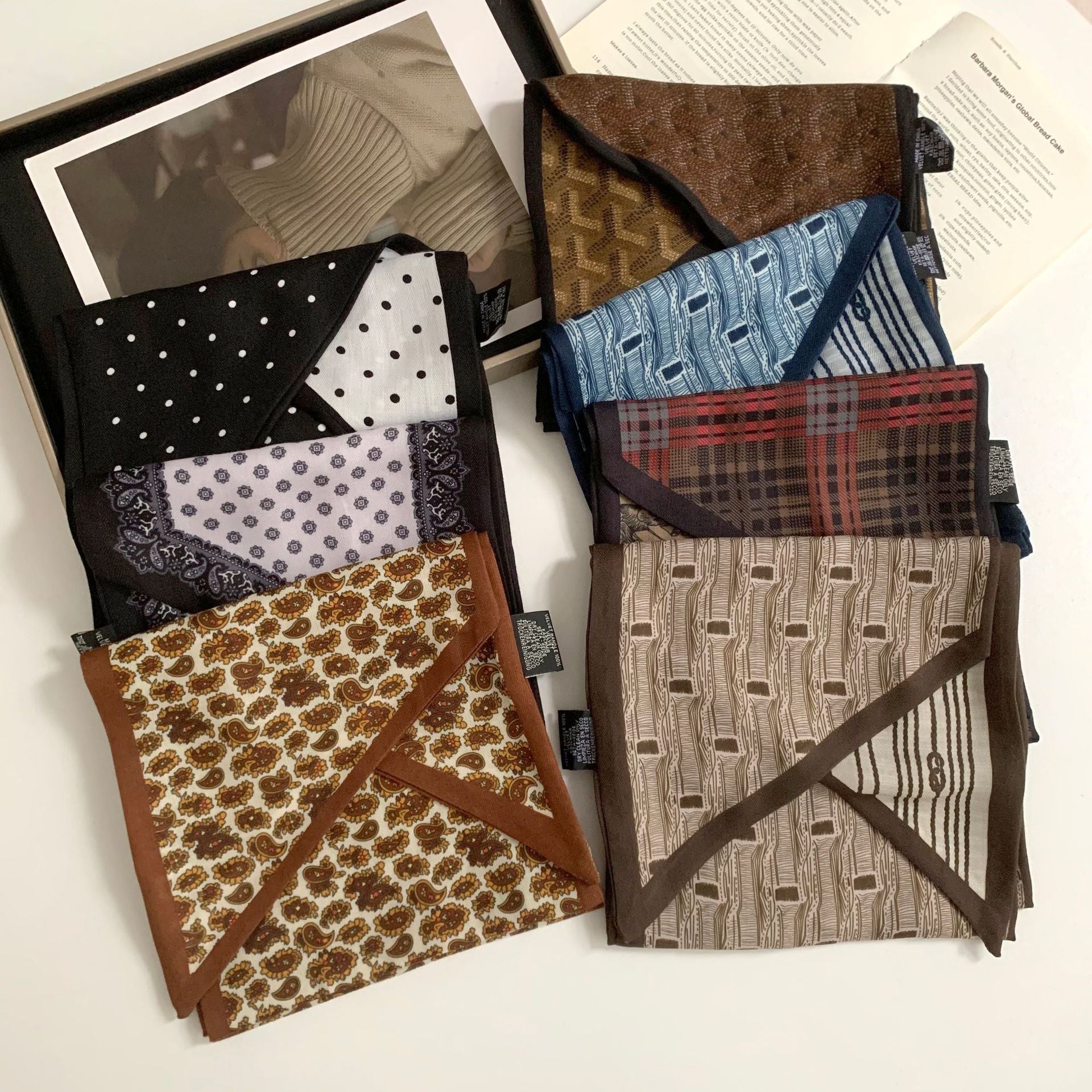 Reversible Faux Silk Scarf - DippedShop Wholesale - #2835