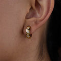 Star Shape Rhinestone Hoop Earrings - DippedShop Wholesale - #8707