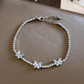 Vintage Butterfly Charm Cubic Zirconia Chain Bracelet 6W6JBR495