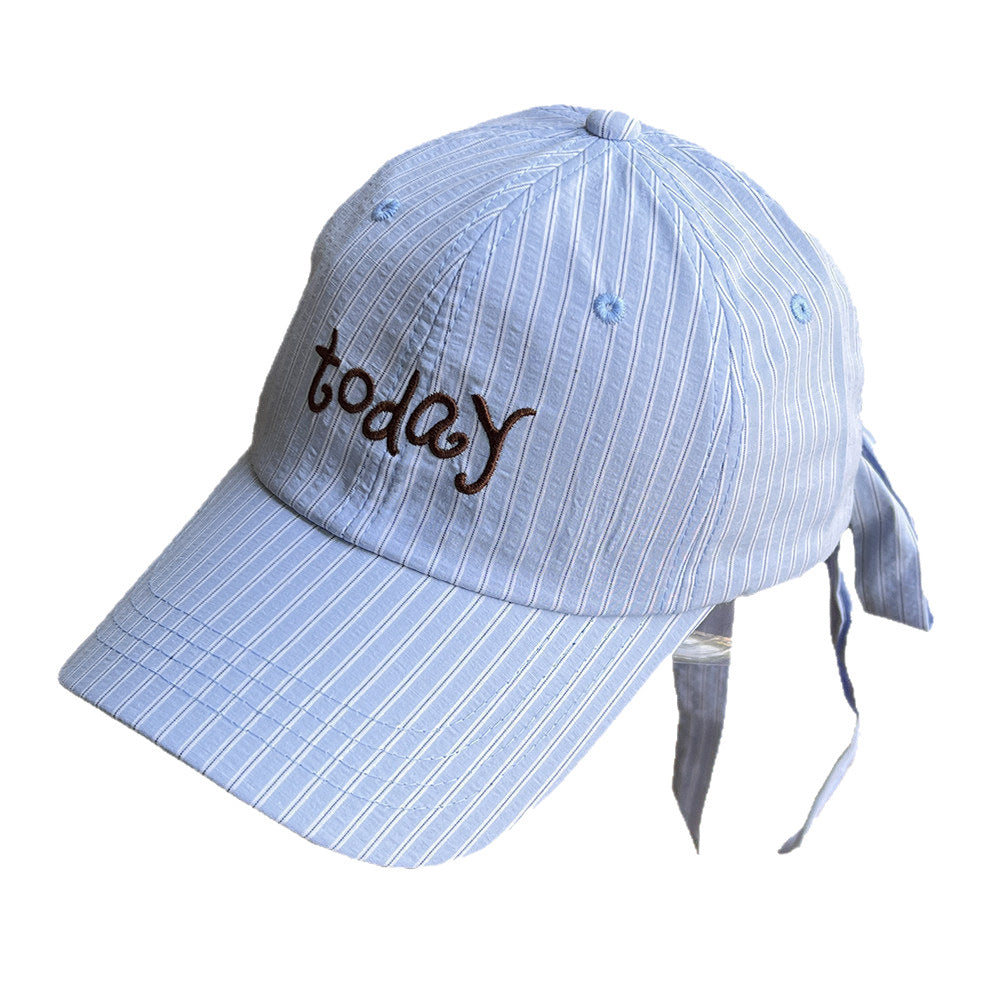 Striped Bowknot Baseball Cap - DippedShop Wholesale - #3091