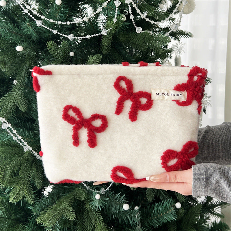 Sweet Bowknot Decor Large Capacity Cosmetic Bag 6C5CO283