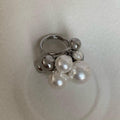 Trendy Double Layer Exaggerated Pearl Statement Ring 8ZA6JRG128L
