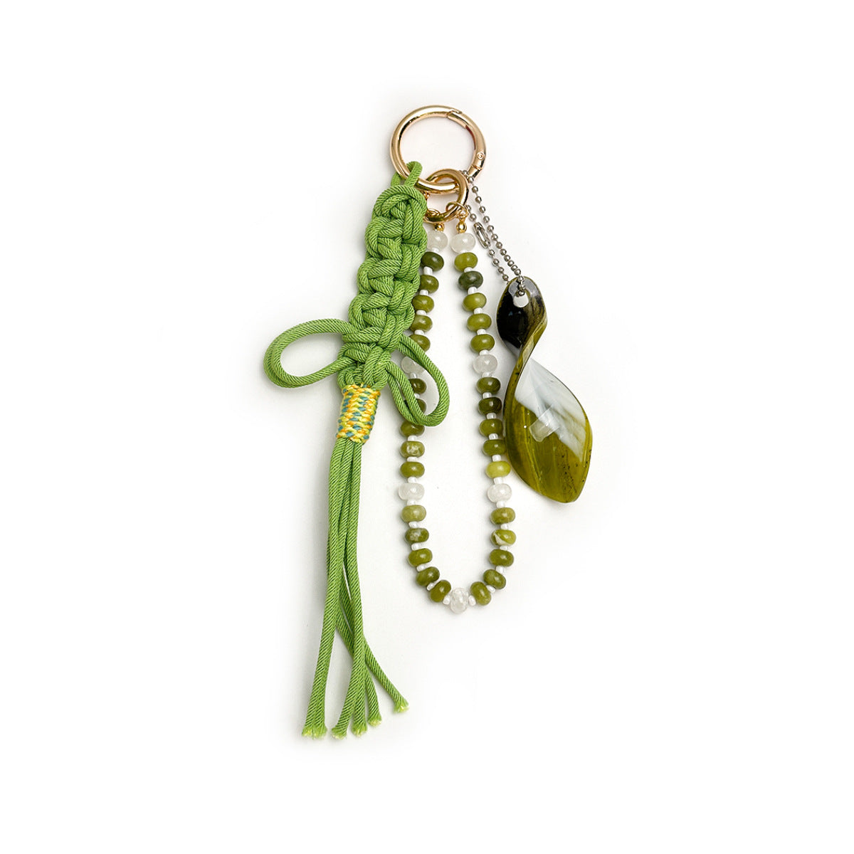 Handmade Agate Beaded Tassel Charm - DippedShop Wholesale - #4707