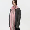 Stylish Color Block Striped Tassel Scarf 6W6NSW294