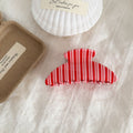Fresh Color Block Striped Acetate Hair Claw 6HCP1278