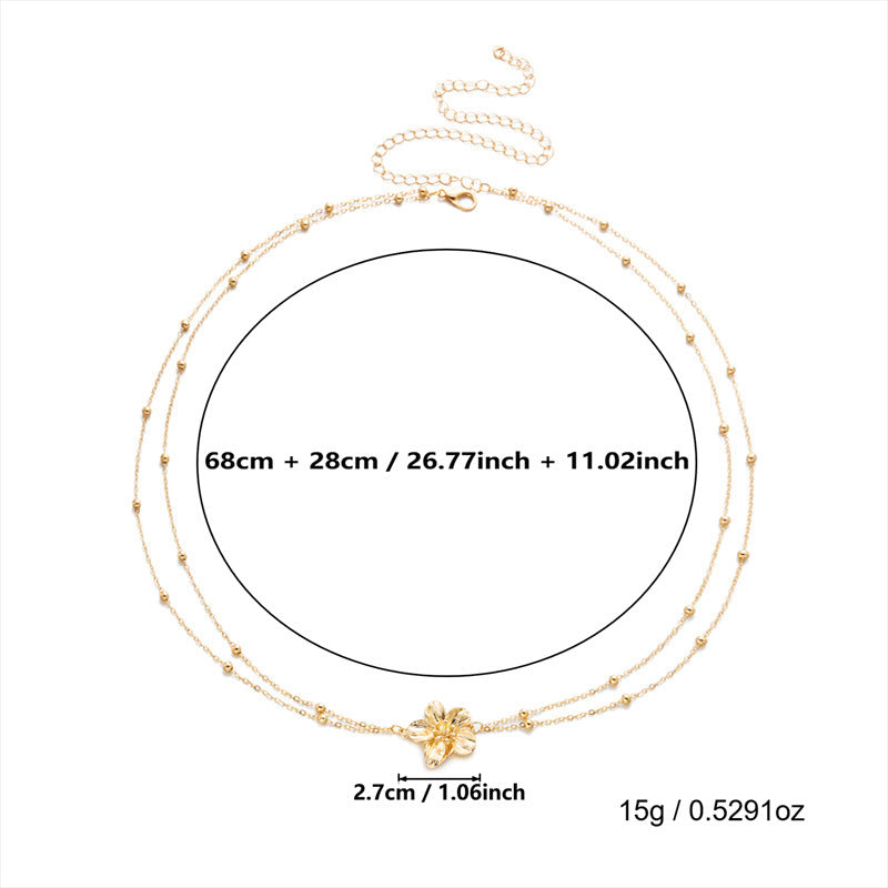 Sexy Flower Bead Double Layered Waist Chain 8ZA6JBC101T