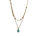 Elegant Resin Teardrop Pendant Choker Necklace 6W6JNC1057