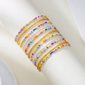 Cute Multi-Color Beaded Chain Stackable Bracelets 6W6JBR505