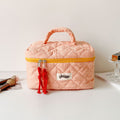 Color Block Plaid Large Capacity Makeup Bag MK2BW6S10BOB57
