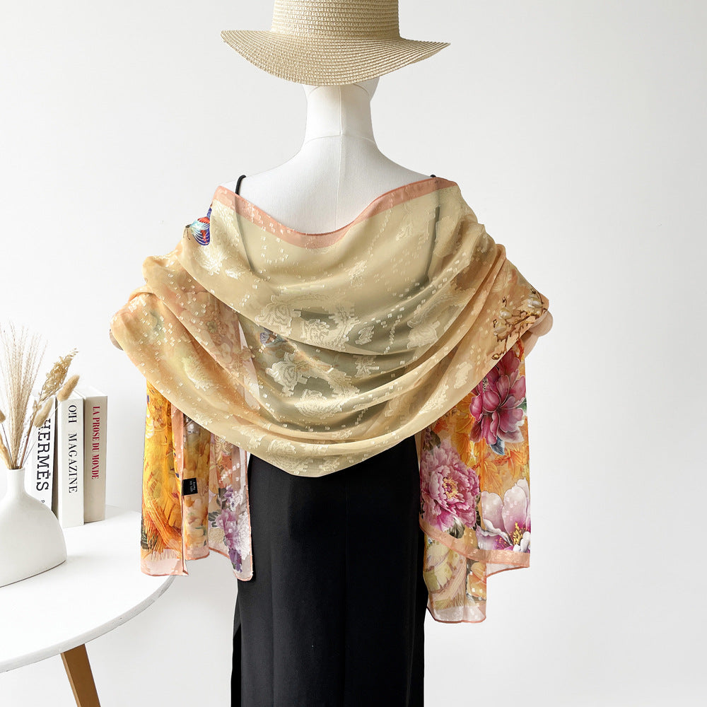 Floral Burnout Shawl - DippedShop Wholesale - #8627