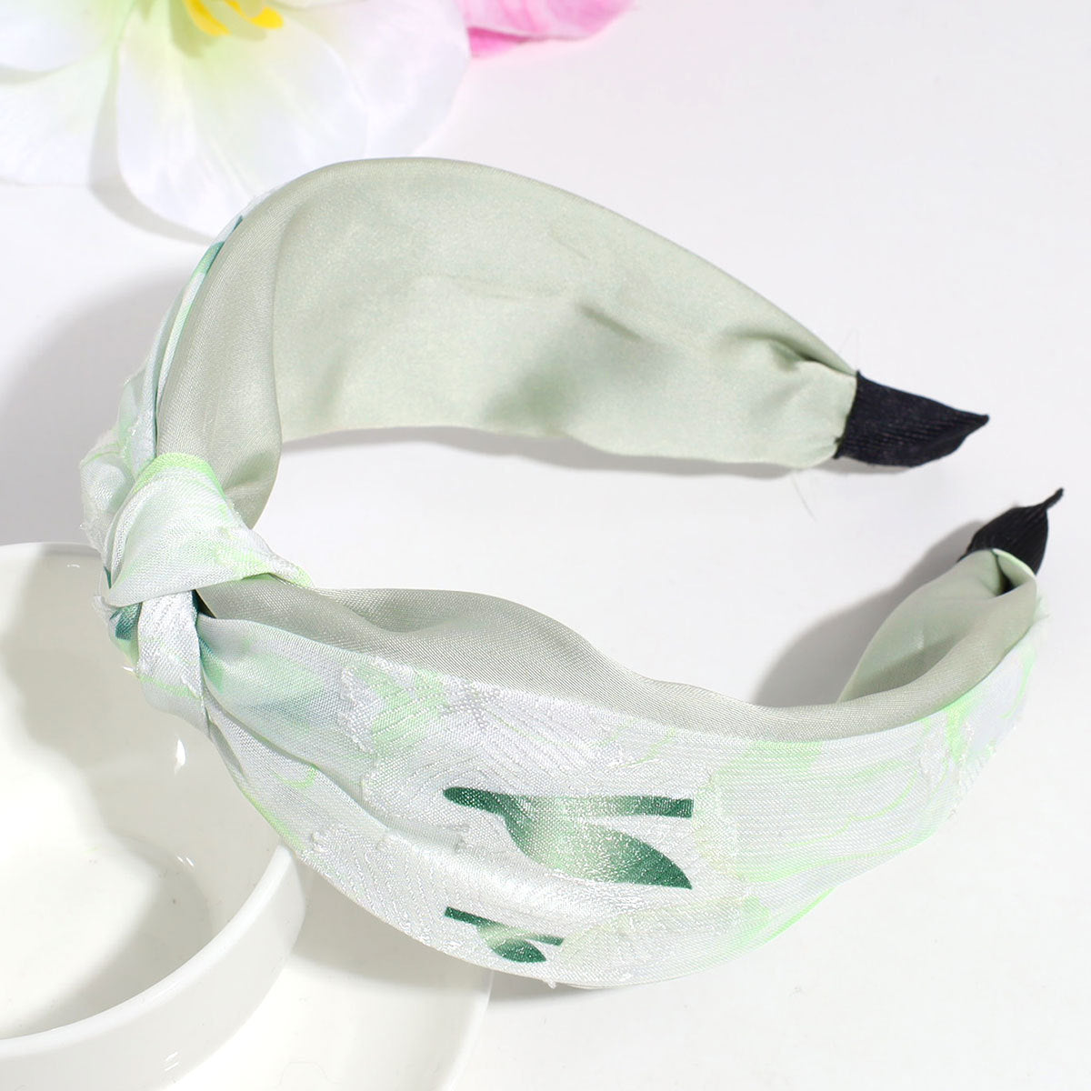 Cute Floral Print Bowknot Wide Headband MK2PIM6W6HBD77