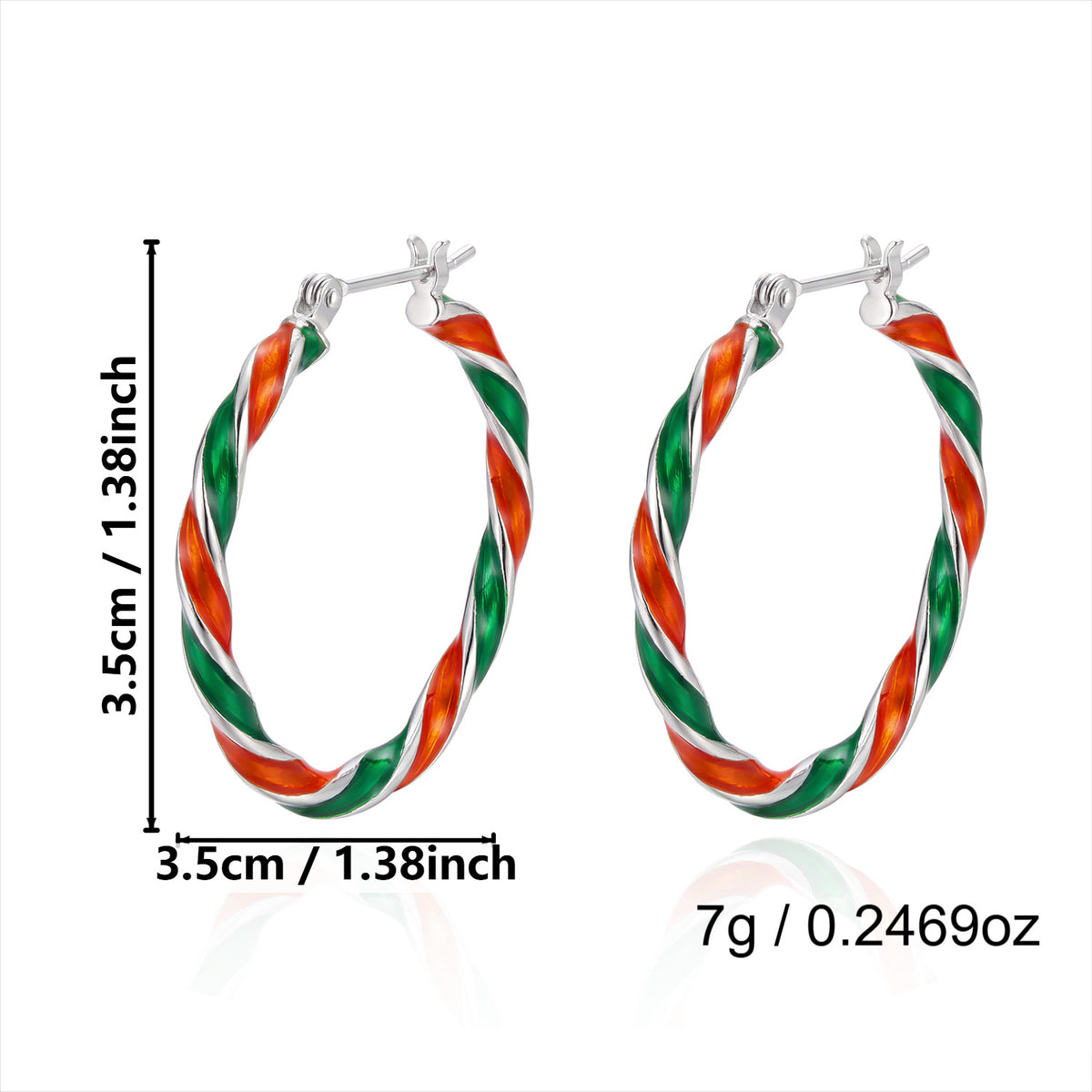 Sparkly Rhinestone Deer Christmas Dangle Earrings 6W6JER686
