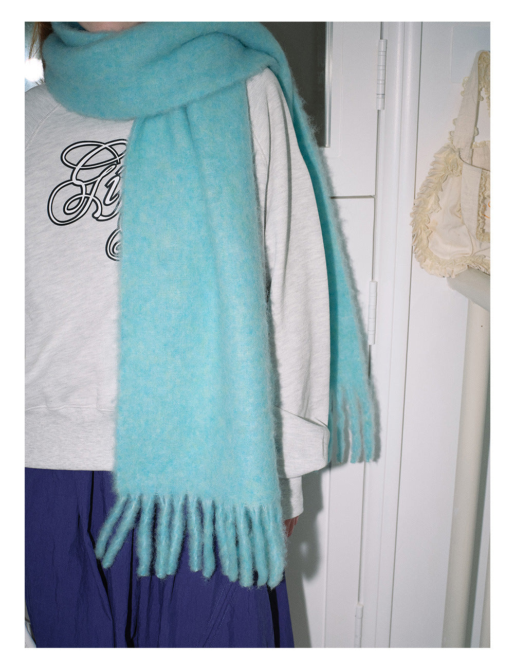 Winter Solid Color Thick Tassel Wool Scarf DP25G567