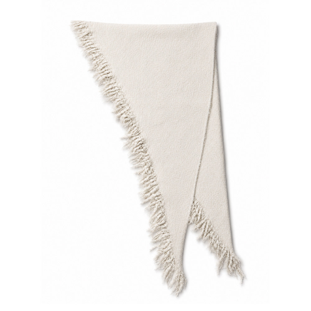 Simple Solid Color Triangle Tassel Knit Shawl Scarf 6W6NSC133