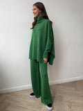 Loose High Collar Knit Set - DippedShop Wholesale - #5907