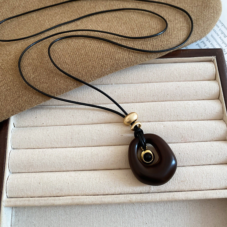 Geometric Resin Pendant Necklace - DippedShop Wholesale - #8483