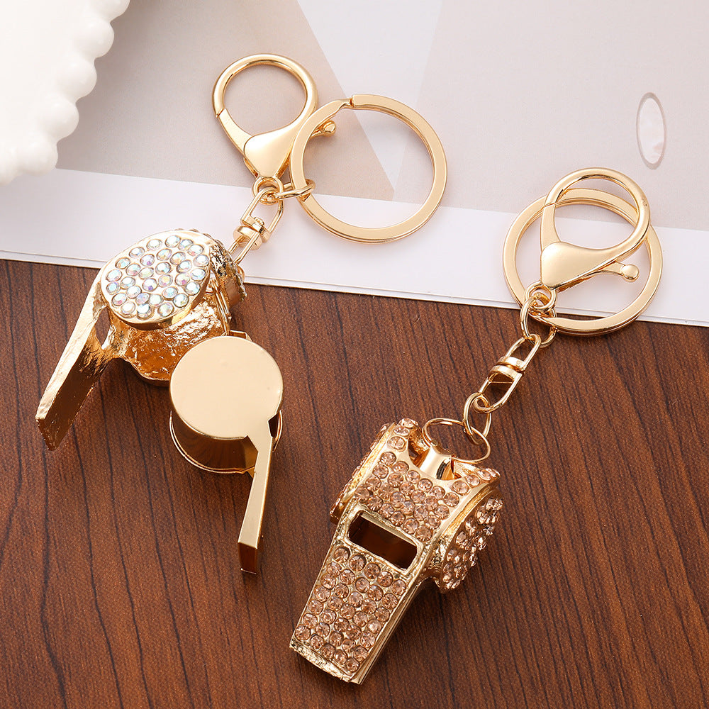 Rhinestone Whistle Keychain - DippedShop Wholesale - #5571