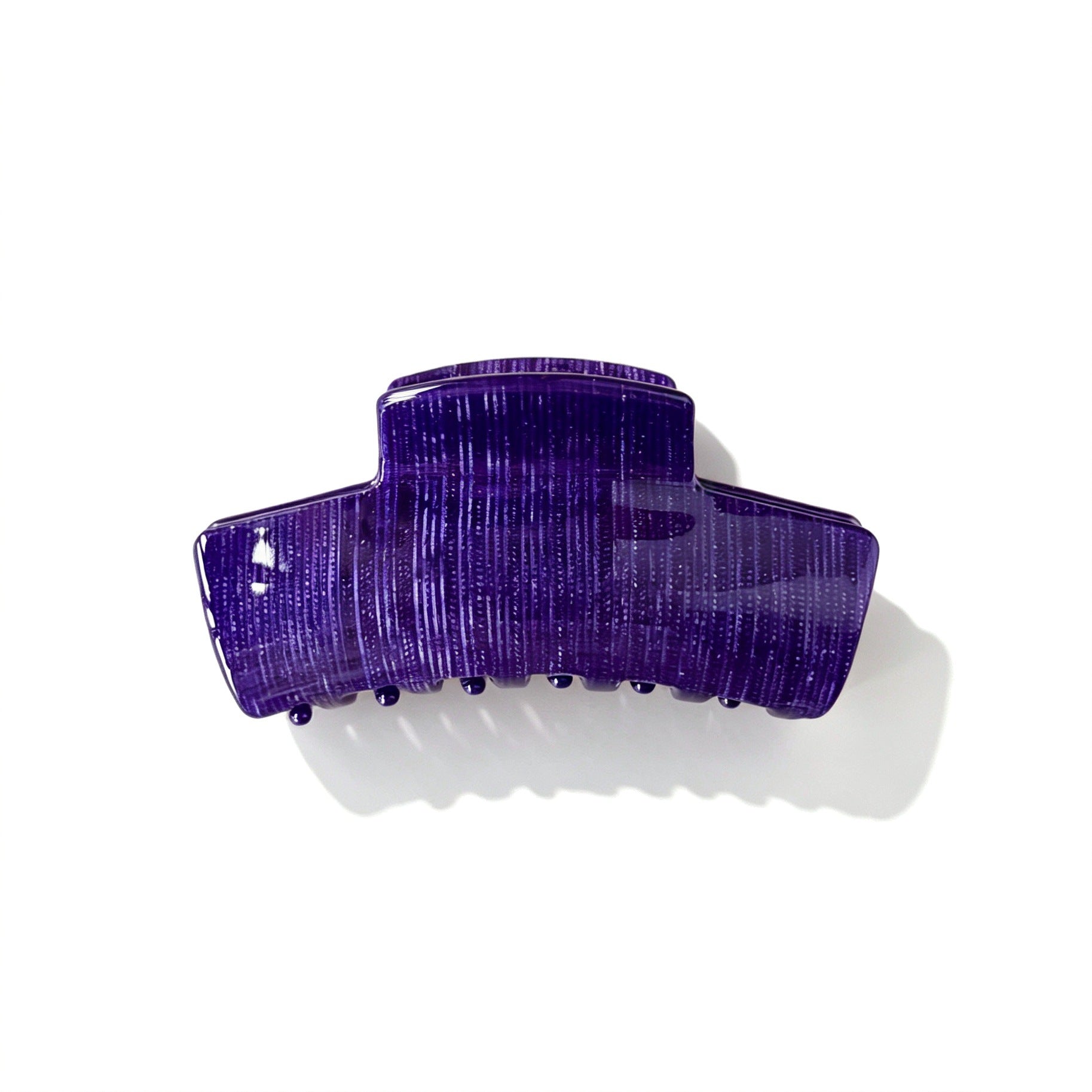 Minimalist Solid Color Plaid Acetate Hair Claw 8AS6HCP323T