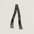 Simple Striped Print Tassel Silk Scarf 6W6NSI247