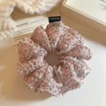 Pink Floral Scrunchie - DippedShop Wholesale - #6755