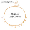 Simple Gold Plated Shell Starfish Waist Chain 8ZA6JBC86T
