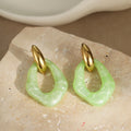 Geometric Resin Drop Earrings - DippedShop Wholesale - #5443