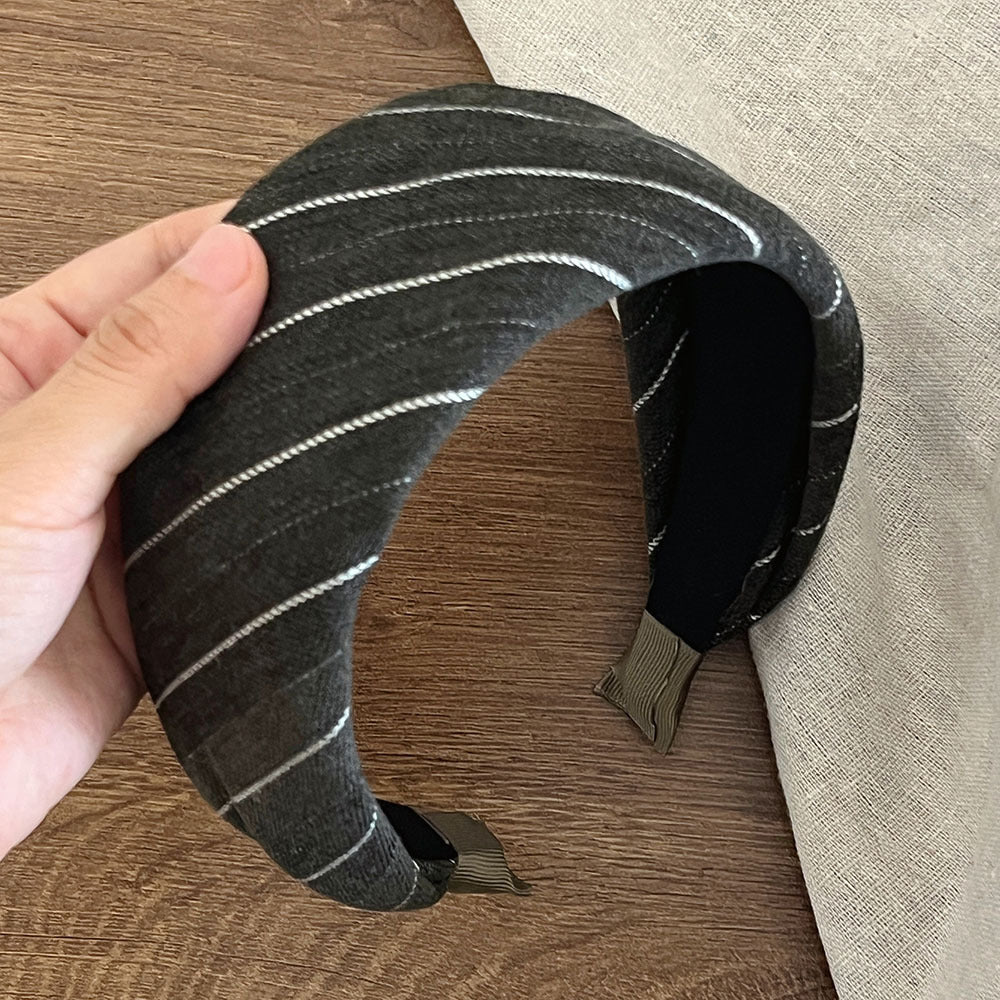 Retro Striped Soft Padded Wide Headband 6W6HBD380