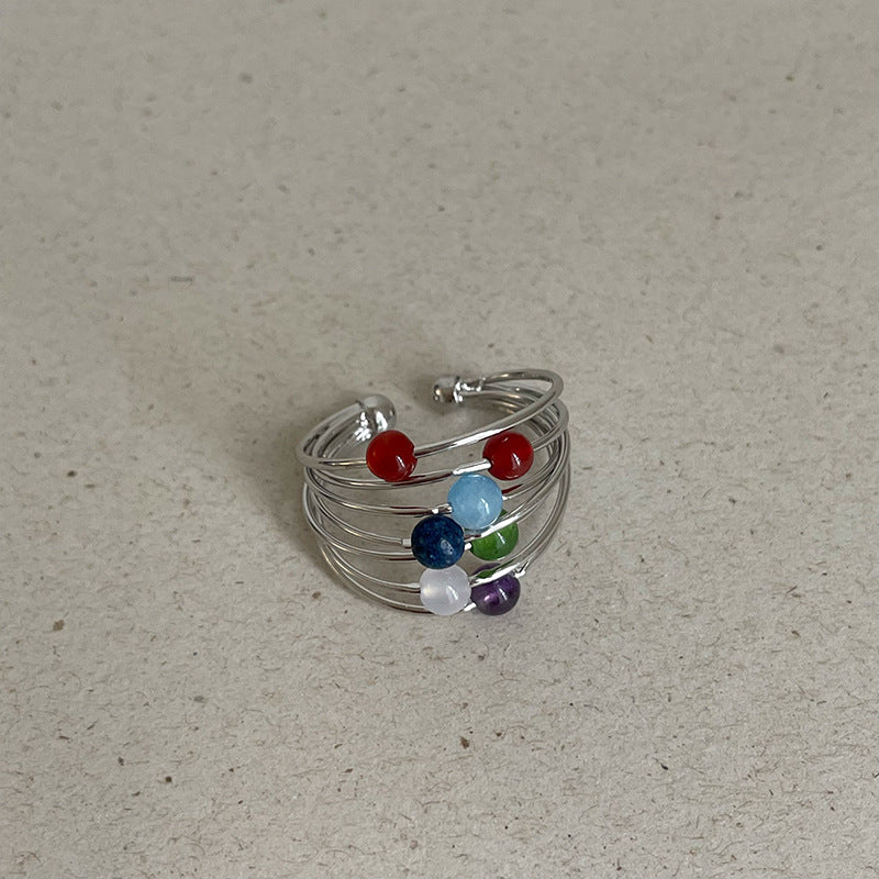 Multi-layer Beaded Open Ring - DippedShop Wholesale - #0147