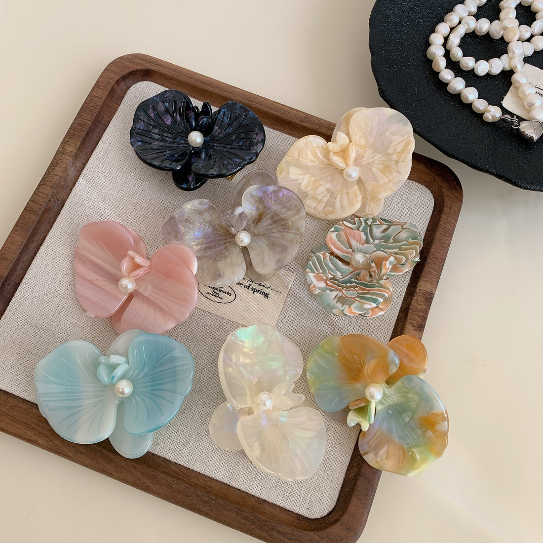 Orchid Pearl Hair Clips - DippedShop Wholesale - #8051