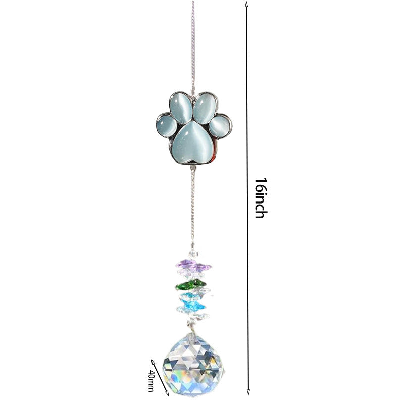 Creative Dog Claw Crystal Ball Hanging Suncatchers MK2CZAS6H7HLS69