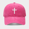Solid Cross Embroidery Baseball Cap - DippedShop Wholesale - #9155