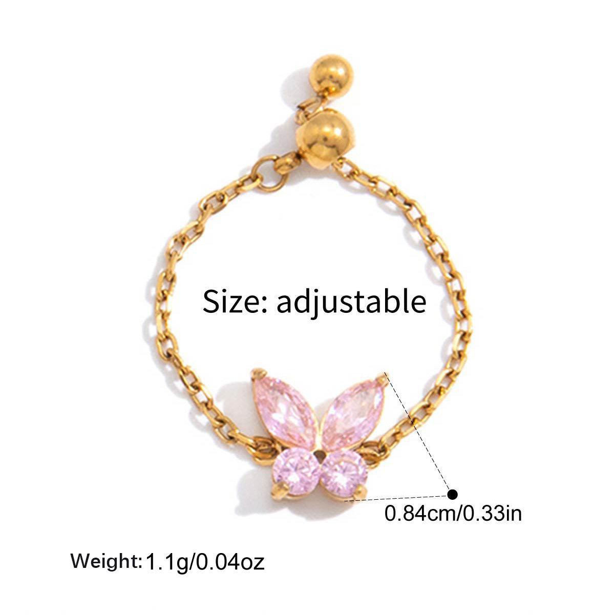 Adjustable Cubic Zirconia Ring - DippedShop Wholesale - #6579
