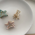 French Hollow Out Star Acetate Mini Hair Claw 6W6HCP1644