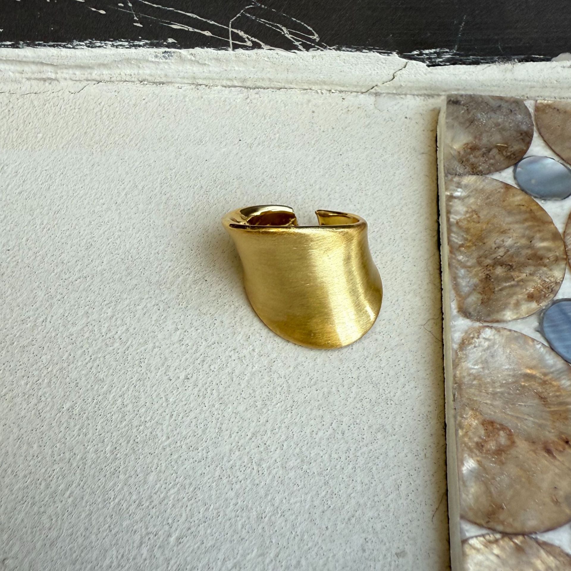 Wide Irregular Open Ring - DippedShop Wholesale - #2147