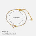 Minimalist Rhinestone Gold Plated Chain Bracelet 6W6JBR514