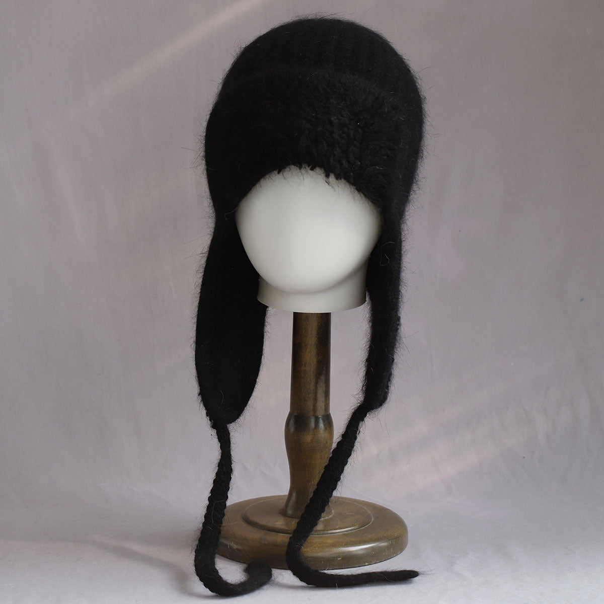 Sweet Solid Angora Trapper Knit Beanie 6W6HAT697